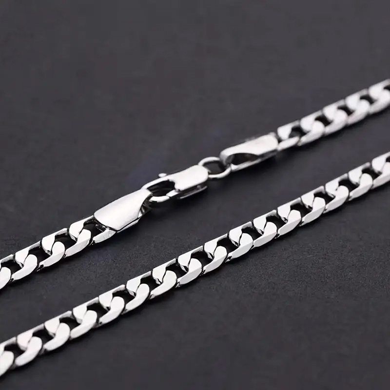 Men's 925 Sterling Silver Cuban Necklace — Stylish & Durable