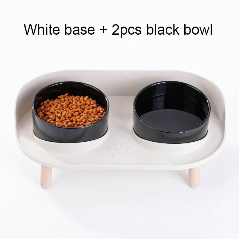 TEMU Eetset voor huisdieren, dubbelzijdige voerbakken voor katten en honden, verhoogde antislip beschermende , geschikt voor zowel water als voer, 2