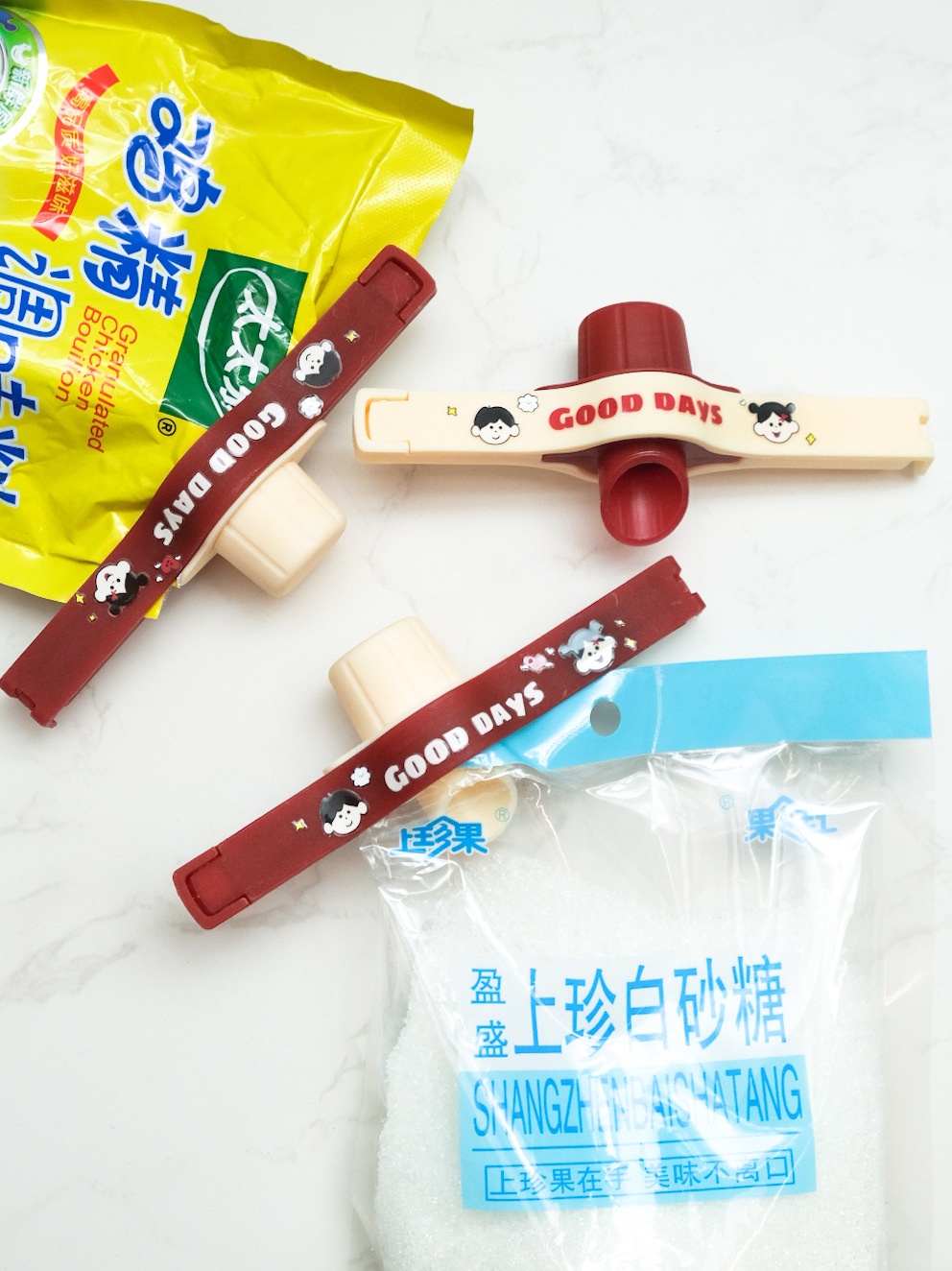 2pcs preservation sealing clips non contact tea outlet plastic snack clips grade sealing tool for snacks milk powder   and seasonings Product details 1