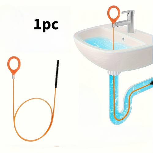 multifunctional pipe dredge made of heavy duty stainless steel and wear resistant nylon material suitable for all types of household pipes can remove hair soap and other blockages with multi size pipe dredge snakes