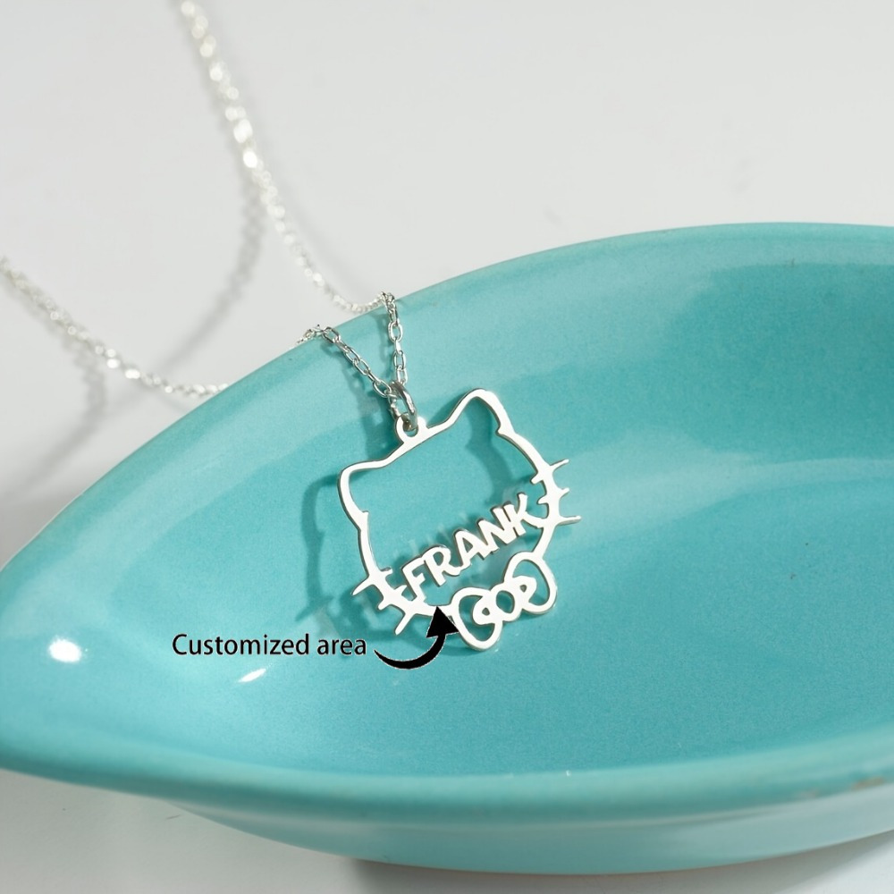 Custom Cat Name Necklace — Personalized Kitten Pendant
