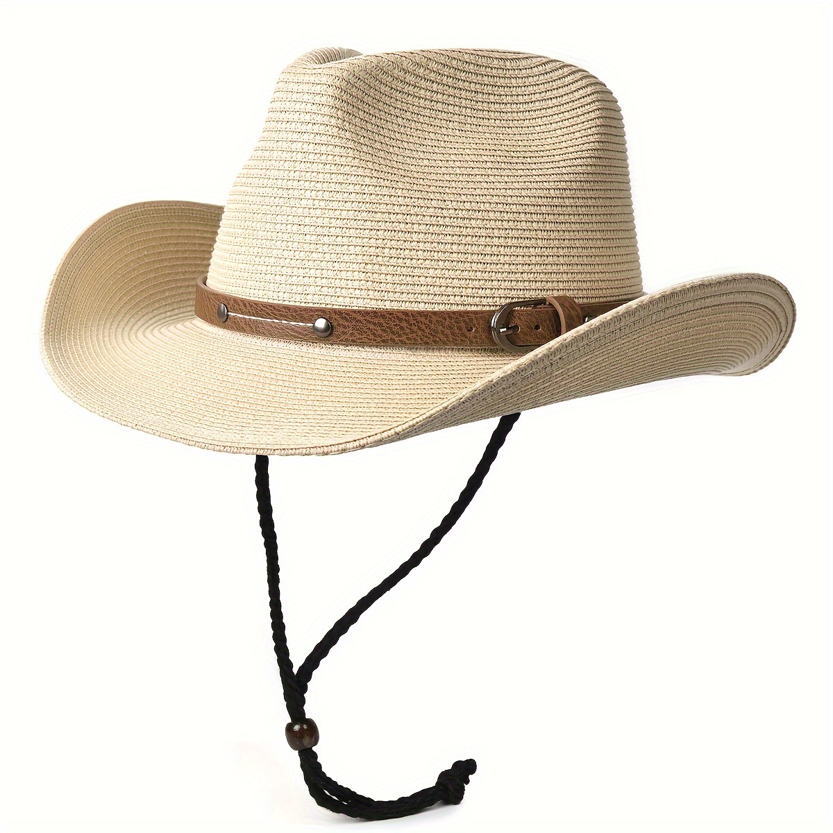 Image of Adjustable Wide Brim Sun Hat With Reinforced Stitching Breathable Hat, Unisex, Essential For Beach Outdoor Activities, Beach Additions, Hat Style, Durable Headgear