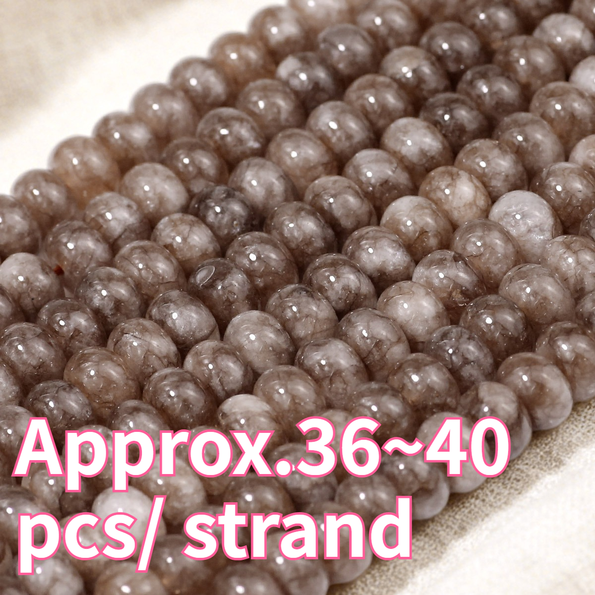 TEMU 5 X 8mm Coffee Agate Flat Spacer Beads Natural Stone Spacers Abacus Beads Semi-finished Beads, Smooth Polished With Through Hole, Smooth