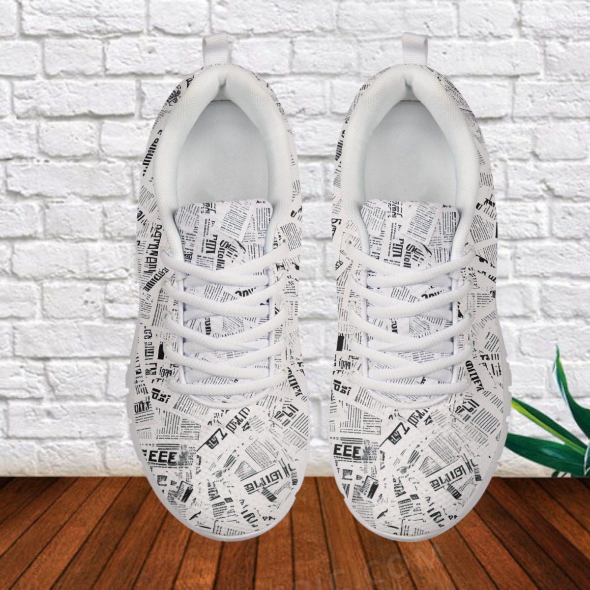 newspaper sneakers