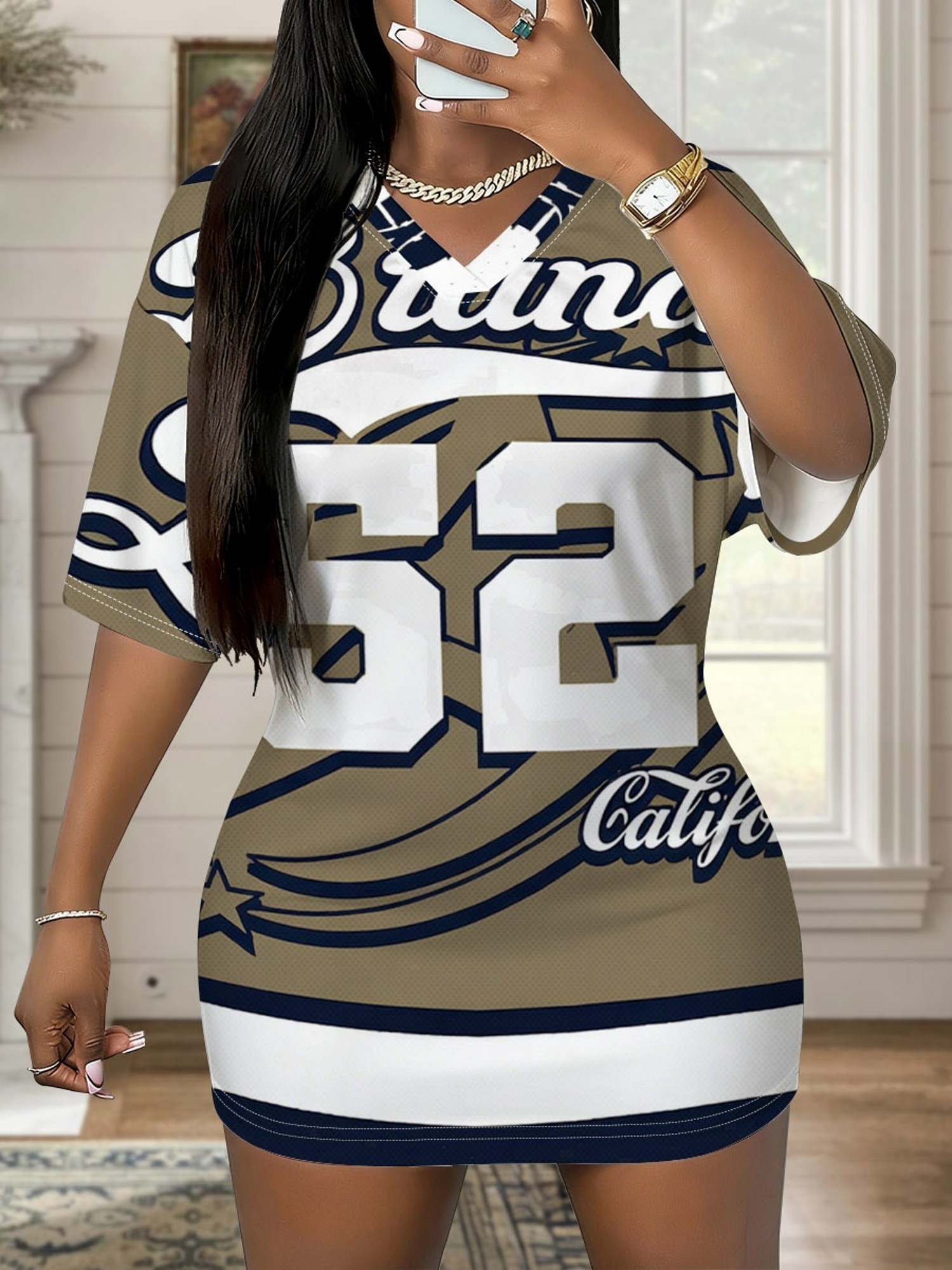 number jersey dress sold on Temu United States gift guide