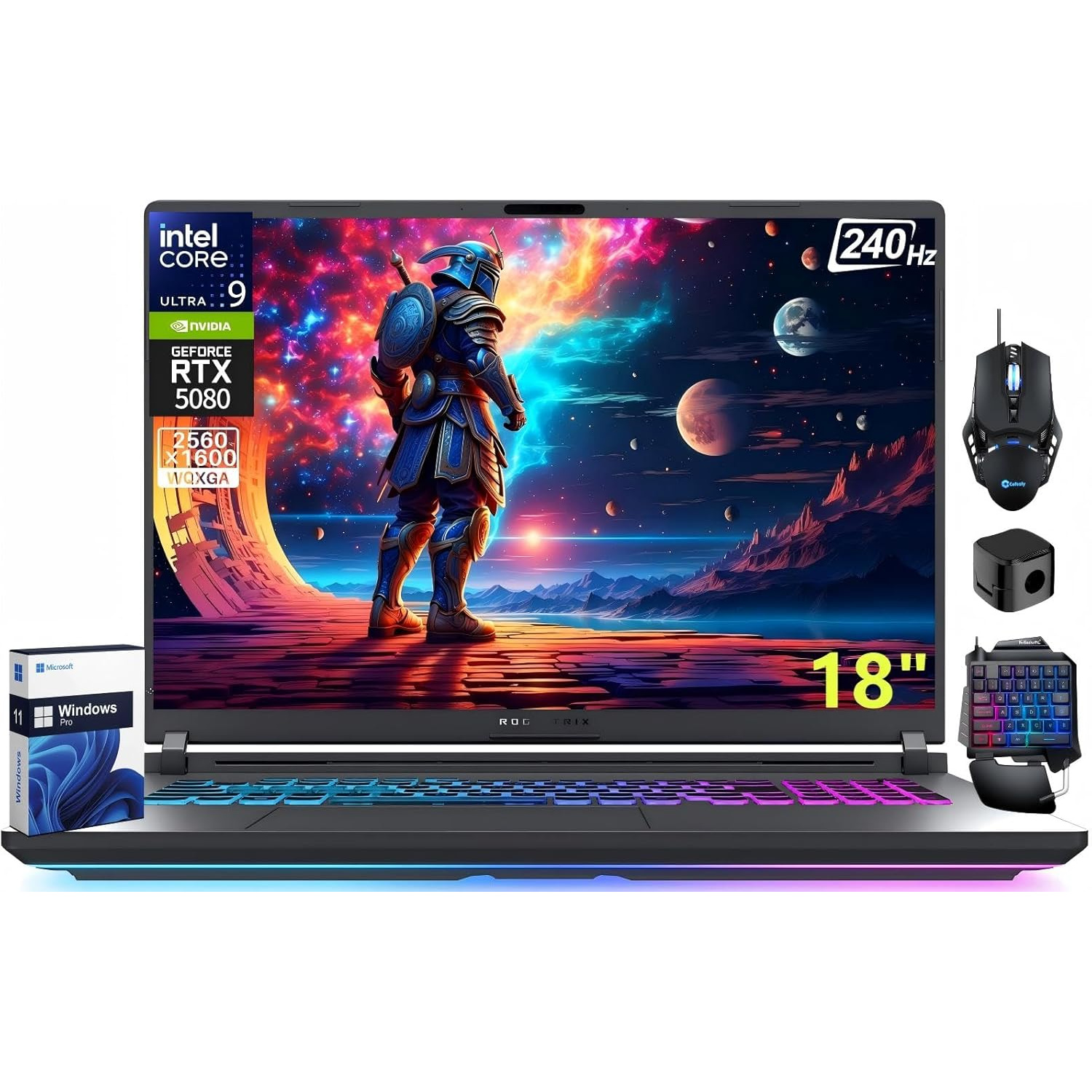     g18 laptop gaming de 18 pulgadas 2025 |   geforce   5080,   ultra 9 275hx, pantalla rog nebula 2.5k 240hz, 64gb ddr5  , 4tb ssd, wi-fi 7, teclado rgb retroiluminado,  