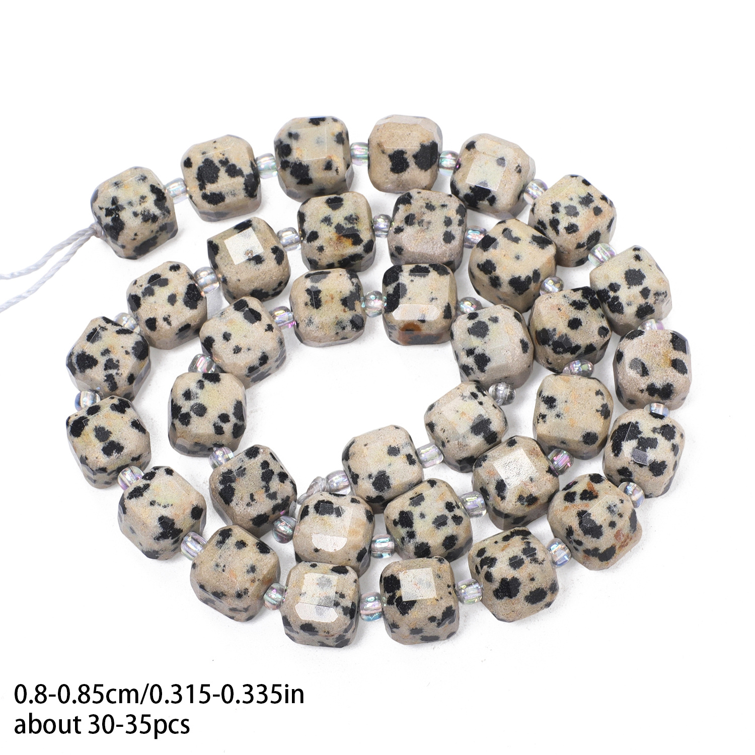 Beautiful Yellow Spotted Jasper Faceted Cube-Shaped Beads