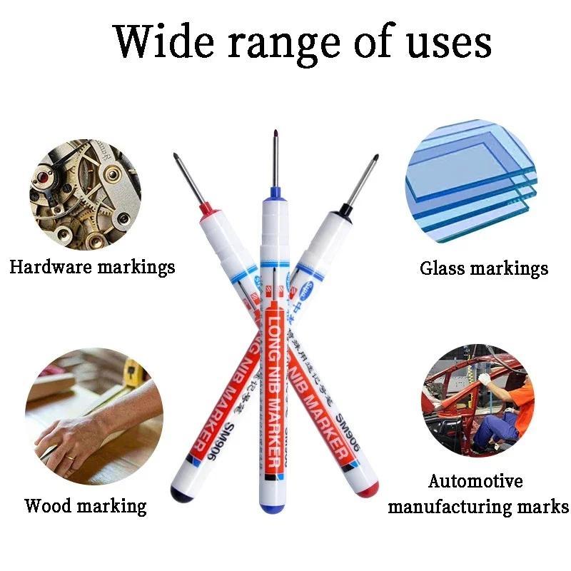 20 piezas, punzón de metal multifuncional de 20 mm de profundidad, punta larga, 20 piezas, herramienta de marcado de decoración de carpintería de baño