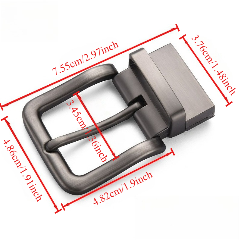 TEMU Tête de boucle de ceinture automatique pour homme en de avec boucle à pointeau rotative, prix de gros, convient aux pantalons à boucle de