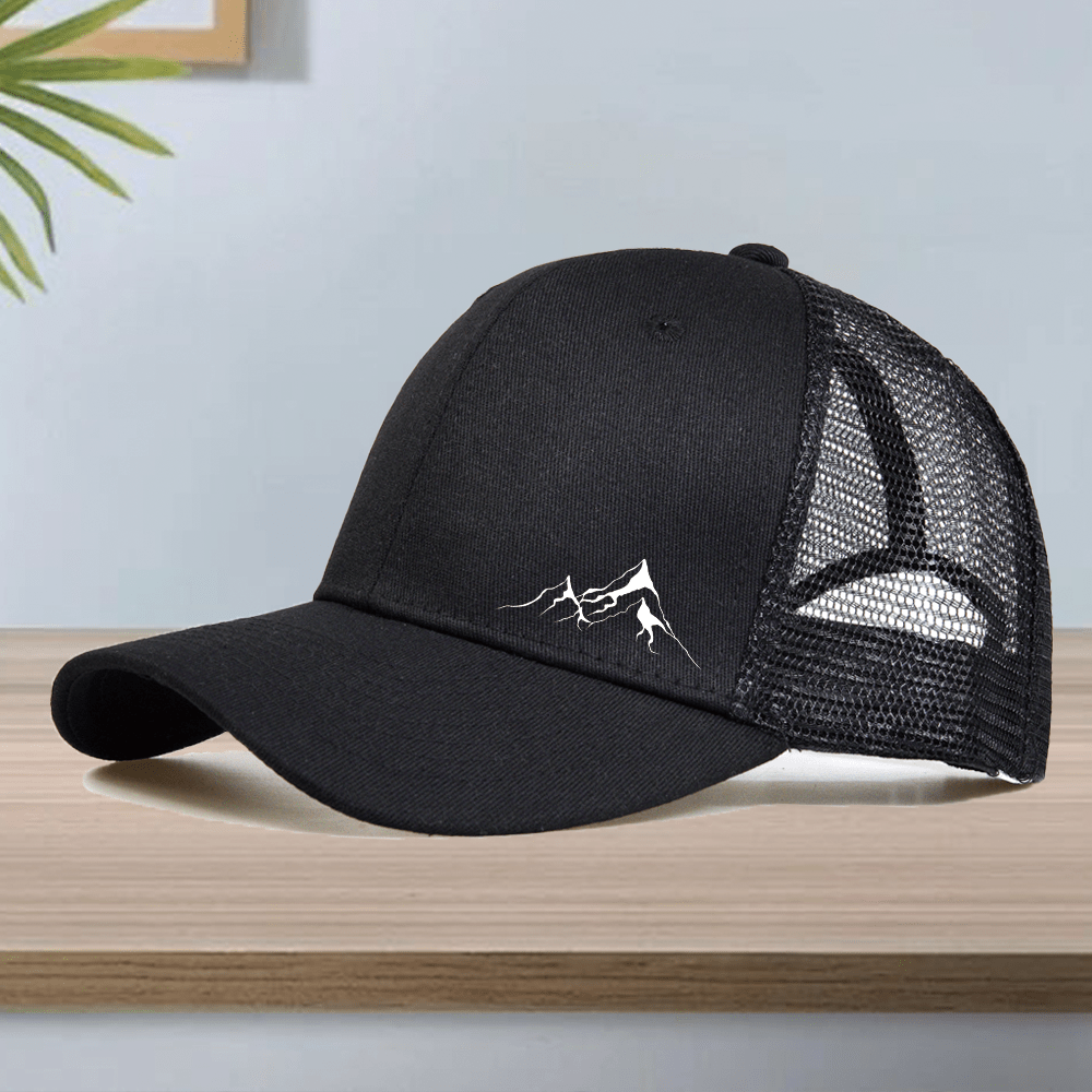 unisex mountain trucker hat fluid line art minimalist - Temu  display picture 2