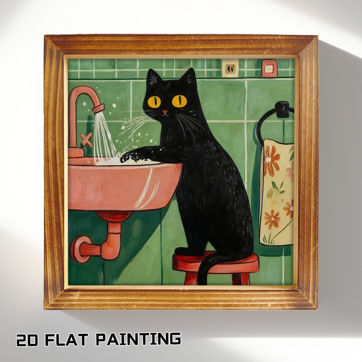 TEMU 2D Plat - [2D Plat] Décoration d'Halloween, Décoration de Style, Affiche, Impression , Imprimé, Bois, 1pc 2D Plat