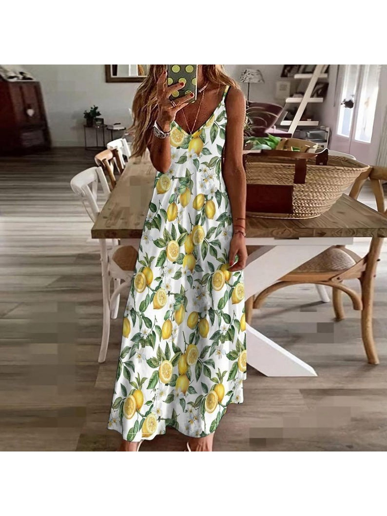 bohemian egyptian elements women's vacation vest maxi dress 1920s Gold V Neck Egyptian Gown – Annie's Ibiza Online main image 0