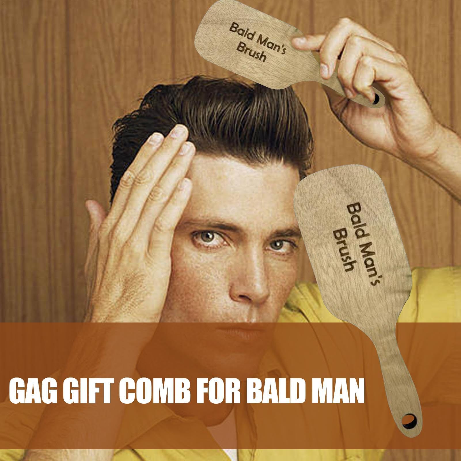 

Hilarious Bald For Man Comb - Wooden Prank Gift, Creative & Funny , Parties & Friends