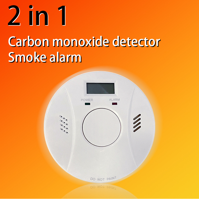 

2-in-1 Carbon Smoke Alarm, Smoke Alarm With Digital Display And Alarm, Suitable For Indoor Office Kitchen Use