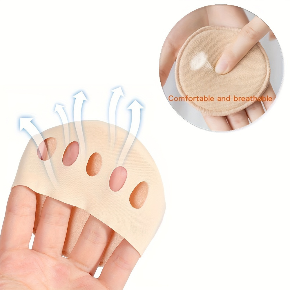 6-Pack Women'S Forefoot Five Toe Pad Suitable for High Heels-Half Insole Foot Care Non-Slip Toe Socks Toe Pad Plug-in, High Heels Toe Support