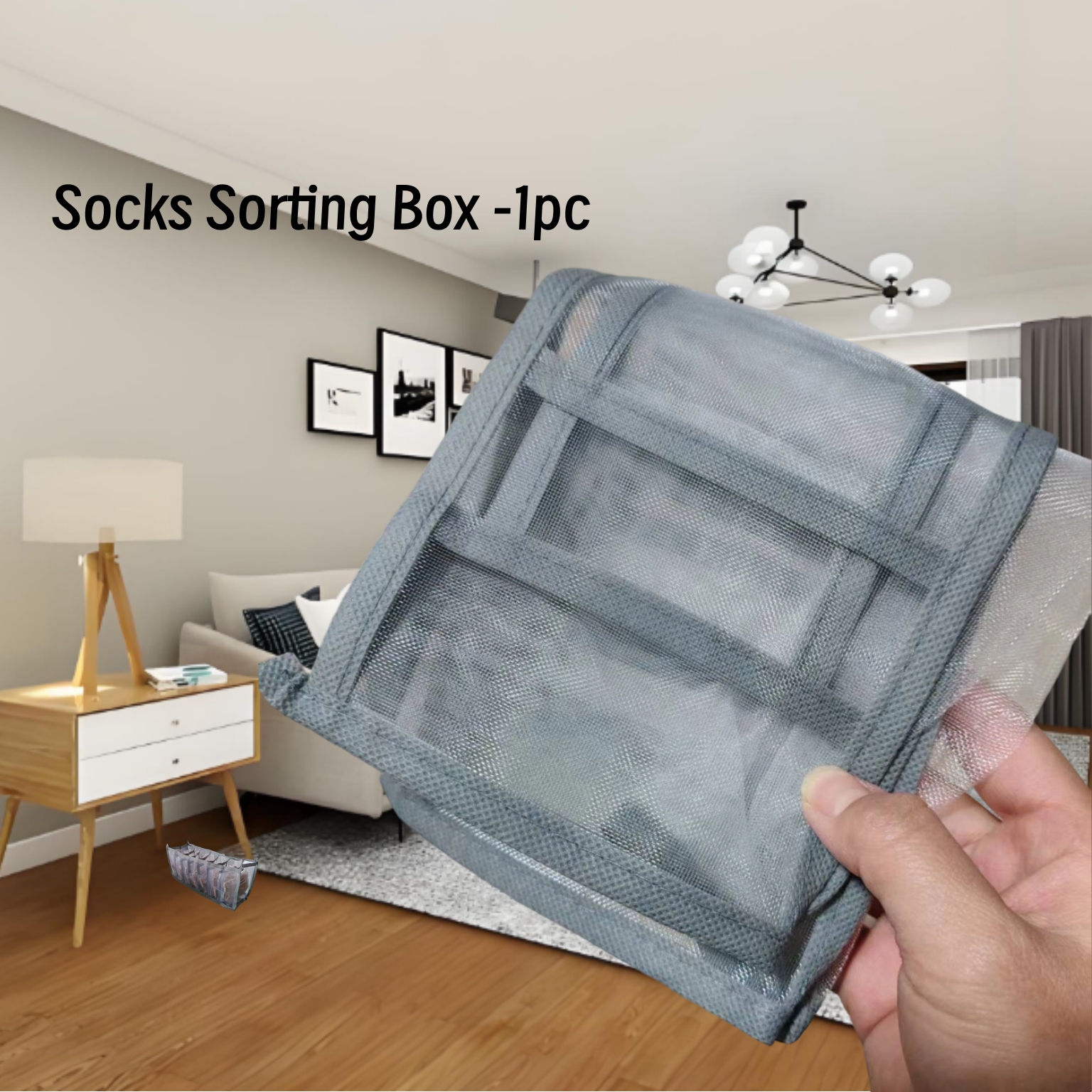 TEMU 1pc Of Underwear And Sock Organizer | Storage Box For Drawers In The Closet | Divider For Lingerie, Compartments For Bras And Panties, Foldable
