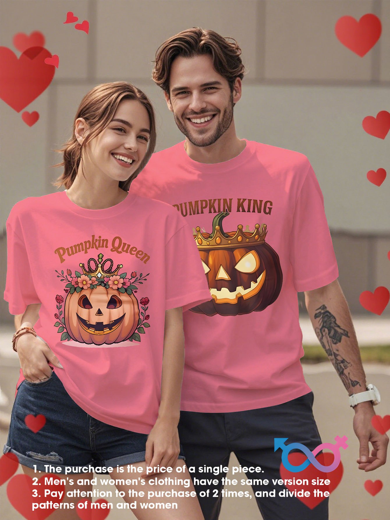 Couple T-Shirts Halloween Print Matching