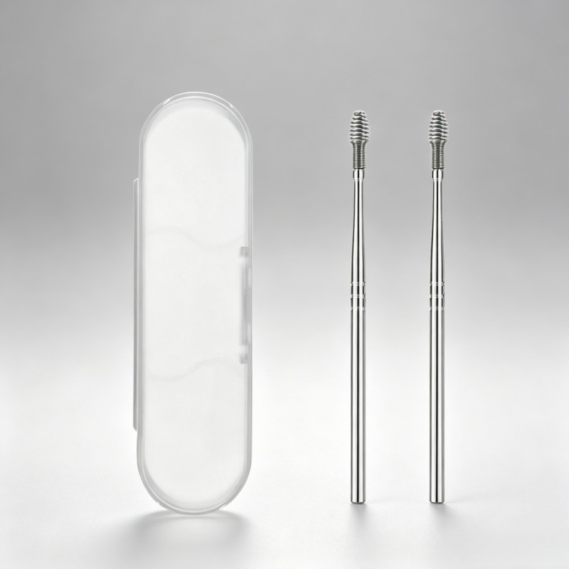 TEMU 2pcs Stainless Steel Earwax Remover - Spring Tweezers, Odorless Ear Cleaning, Suitable Hand And Foot Care, Earwax Removal