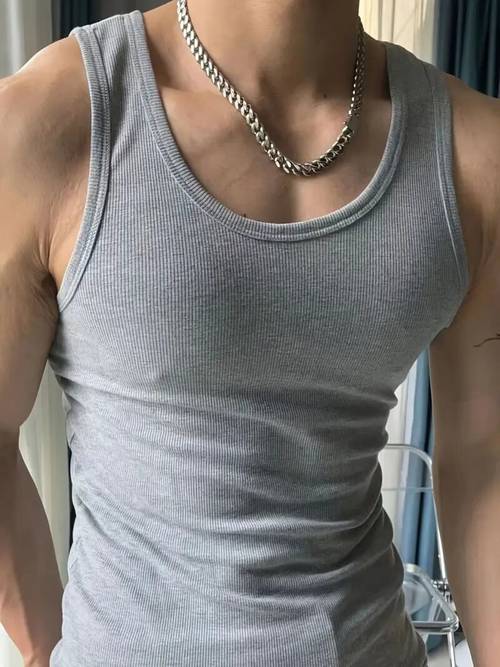 camiseta de musculatura transpirable y rápido para hombres - delgado sin , elástico para entrenamientos & actividades al aire libre, , ropa deportiva, estilo deportivo, construcción , top de entrenamiento, para del fitness