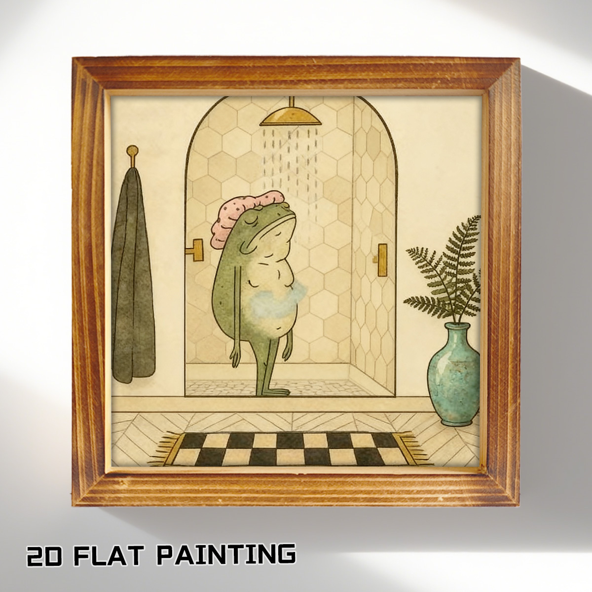 TEMU 1pc Decorative Painting, Decorative Item, 20cm/8 Inches Framed, Canvas Art, Hanging Decoration, Artwork, Wall Decor, Home Decoration, Wall