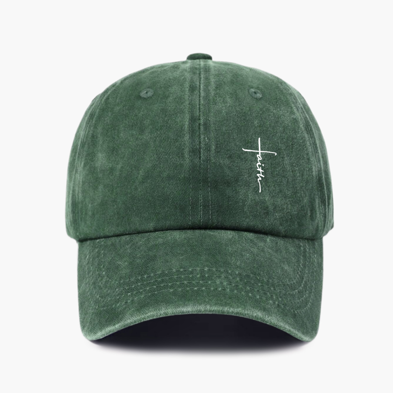 Men' & Women' Breathable Washed Baseball Cap with Cross Embroidery - Adjustable Outdoor Hat Suitable for, Casual Wear & Hot Climates - Soft Comfortable Cap