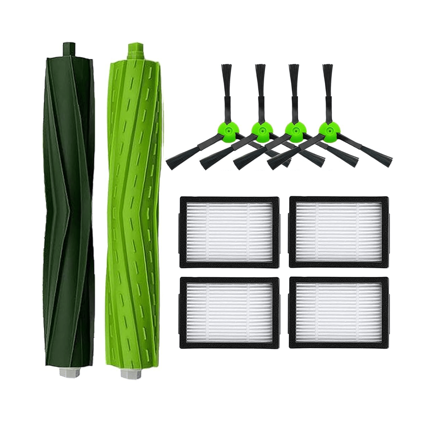 TEMU 1 Set Compatible For Irobot Roomba Replacement Parts - Roller Brush, 4 Filters & 4 Side Brushes Suitable For