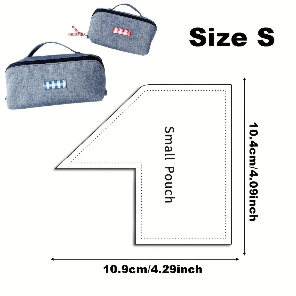 TEMU 4/5/ 6inch Transparent Durable Sewing Template Rules- Reusable Handcraft Tools /beauty Bags/wallets And Small Handbags- Precise Fabric And