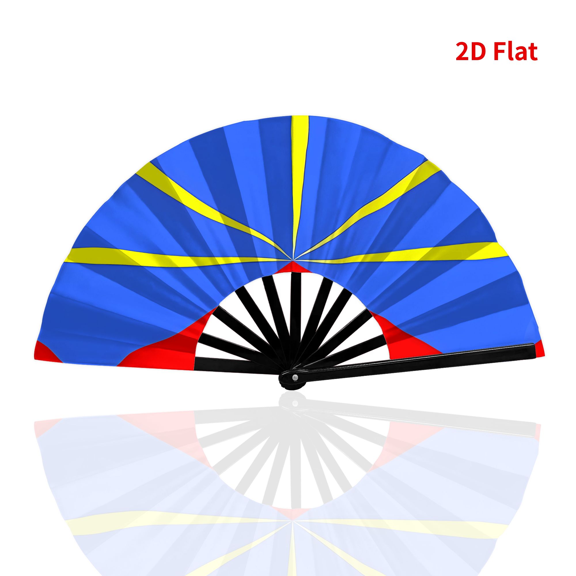 TEMU Éventail pliable imprimé avec drapeau de la , design d'impression 2D, léger et adapté à une utilisation en extérieur, électricité, applicable