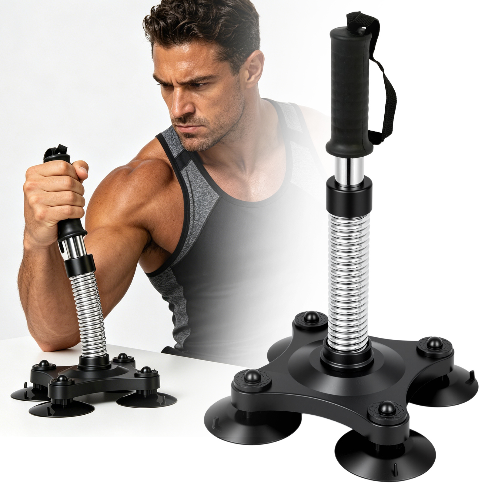 Portable Arm Muscle Trainer, 35-40lbs Wrist & Hand Strengthener, Chest Clip Trainer For Men, Fitness Equipment, Arm Exerciser For Muscle Sculpting & Strength