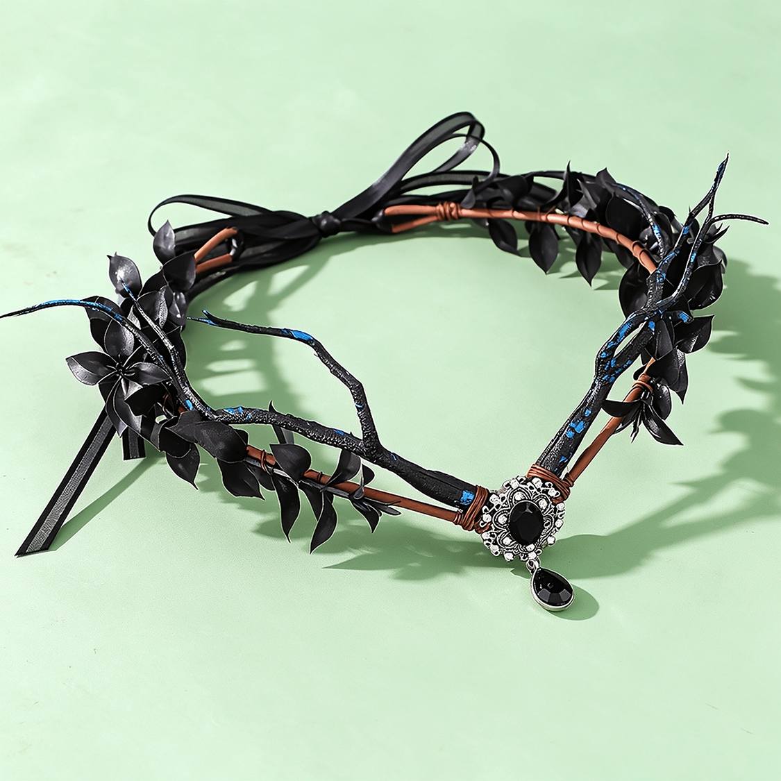 TEMU Antler Costume Headpiece With Streamer Headband, Forest Elf Style, Suitable For Halloween Cosplay, Used As A Dark Outdoor Photography Accessory