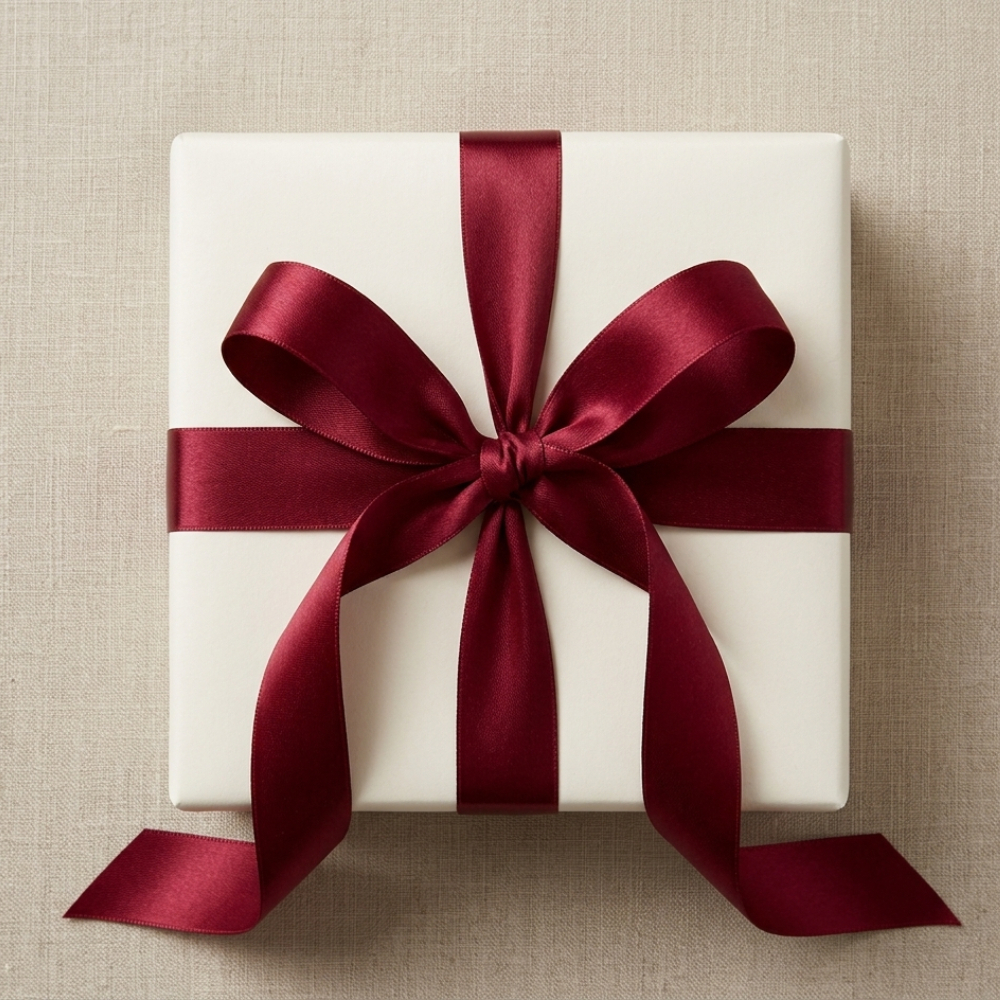 TEMU 21.8m Burgundy 25mm Ribbon Exquisite Packaging Tape Holiday Decoration Card Making Home Decor Festive Supplies Flexible And Durable Handmade