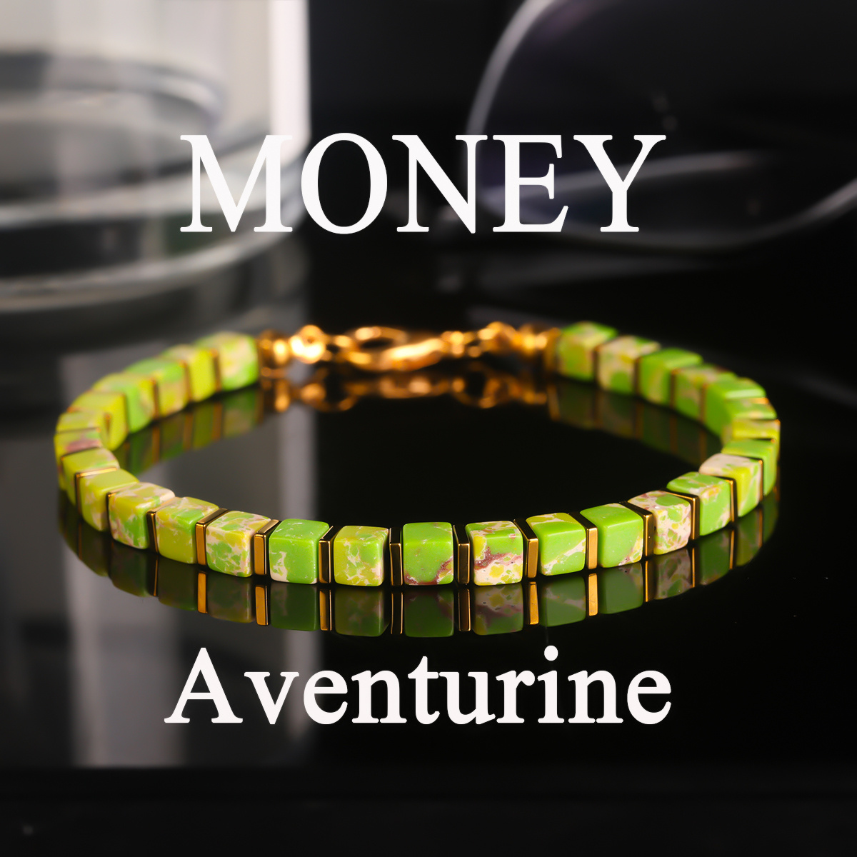 TEMU Natural Aventurine Wealth Bracelet, Attracting Wealth, , And . Handmade Natural Stone Skin-friendly Jewelry, Suitable For Daily Wear And Gift