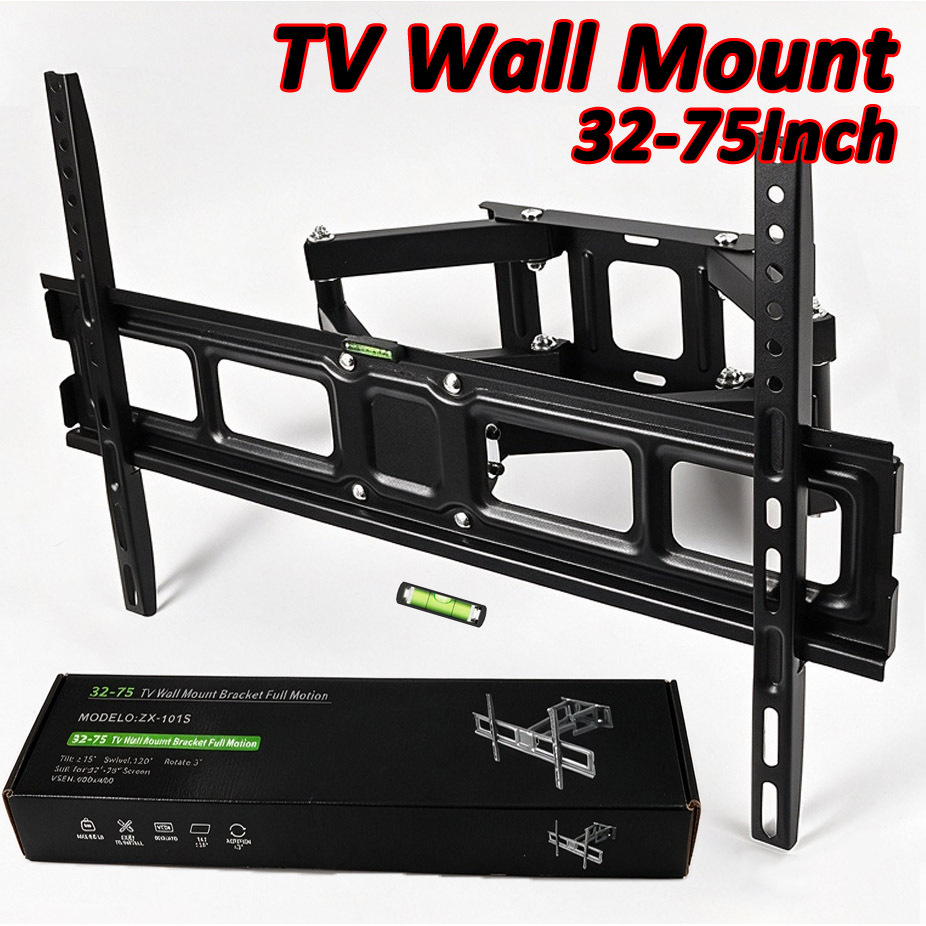 Full Motion Tv Wall Mount With Articulating , Swivel, Tilt, And Rotation For Most 32-75 Inch Oled, Lcd, Led Flat And Curved Tvs, Max Vesa 600x400mm, Supports Up To 40kg