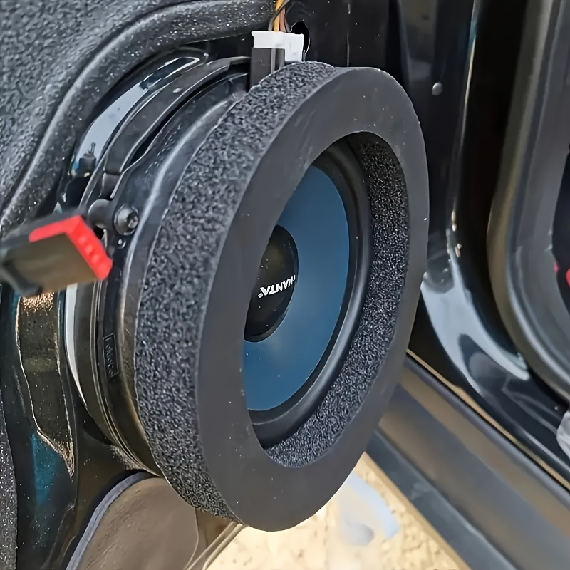 2 sets pack high density and strong tear   car speaker sound deadening mat self   noise reduction pad with shock absorption for vehicle   door insulation upgrades for without batter without battery
