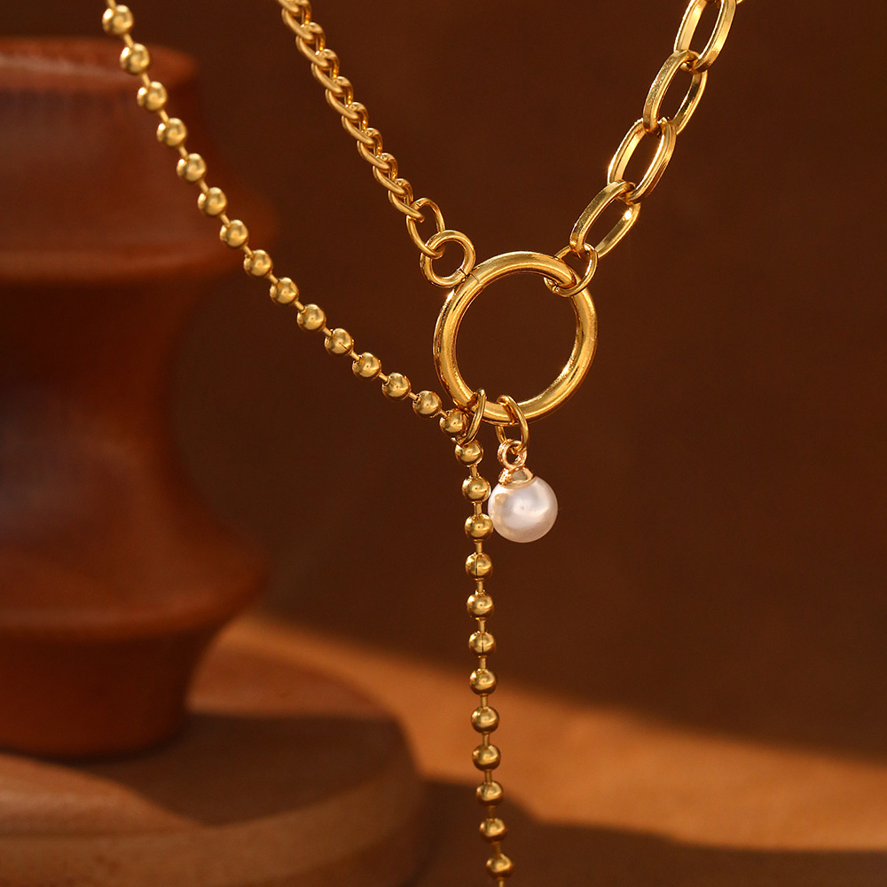 Women's Adjustable Y-Shaped Stainless Steel Chain Tassel Necklace