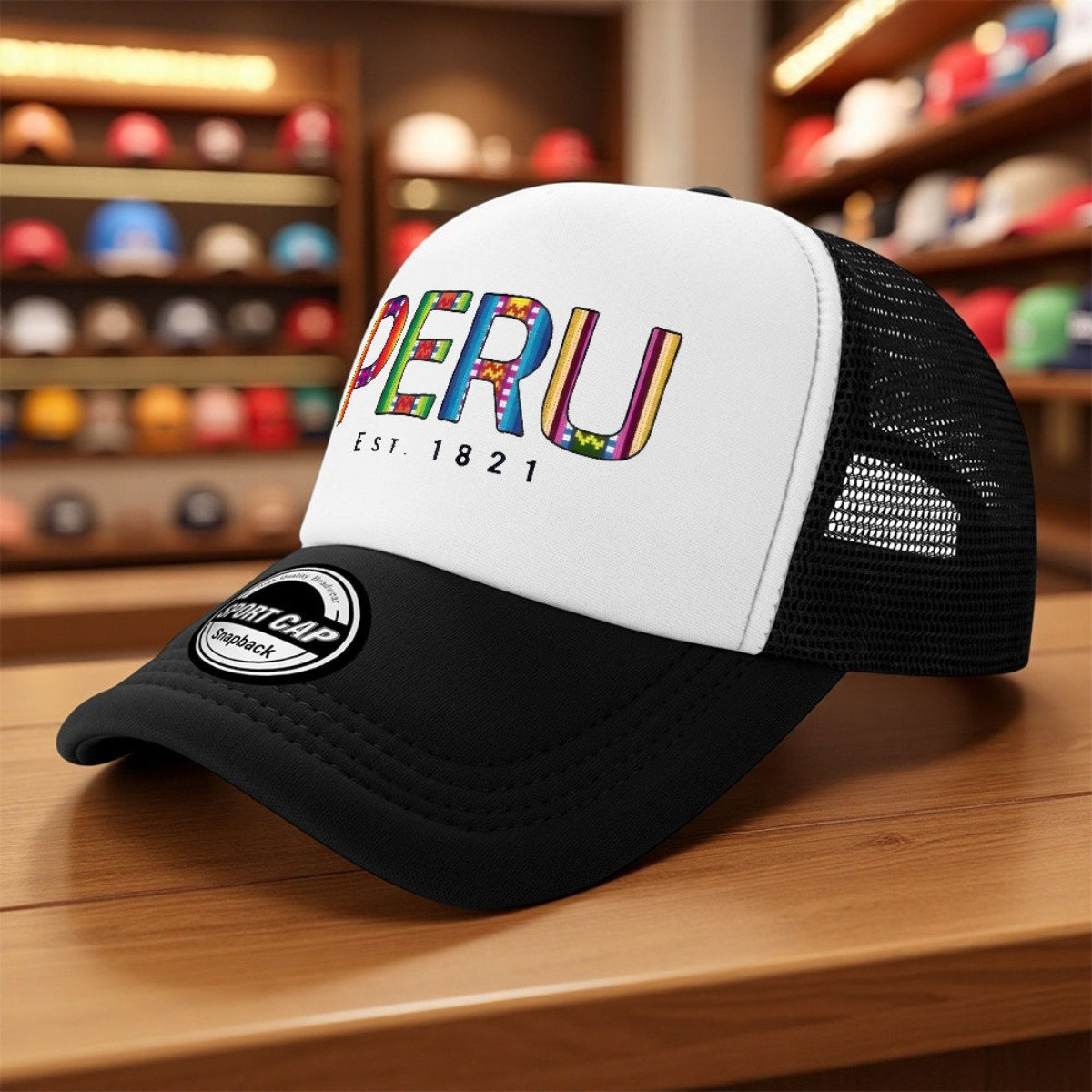 TEMU 1pc Gorra de Béisbol Elegante con Estampado , Construcción Duradera en Poliéster, Opciones de Color para Actividades de Ocio, Gorra Trucker o