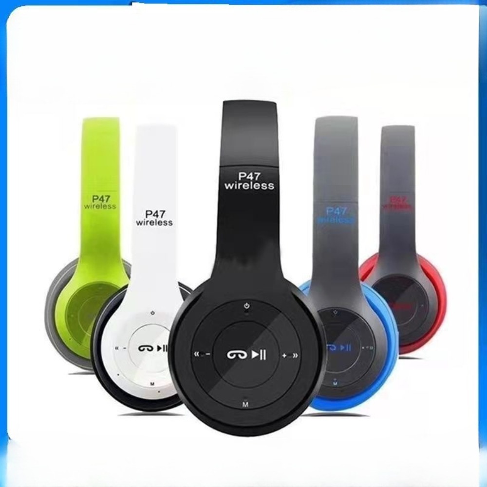 Auriculares Bluetooth Supraaurales con Graves Profundos, Auriculares Inalámbricos Plegables, Baja Latencia para Juegos, Cómodos de Usar, Plegables y Portátiles, Ideales para Juegos/Música/Deportes, Recomendados como Regalos para Fiestas/Aniversarios