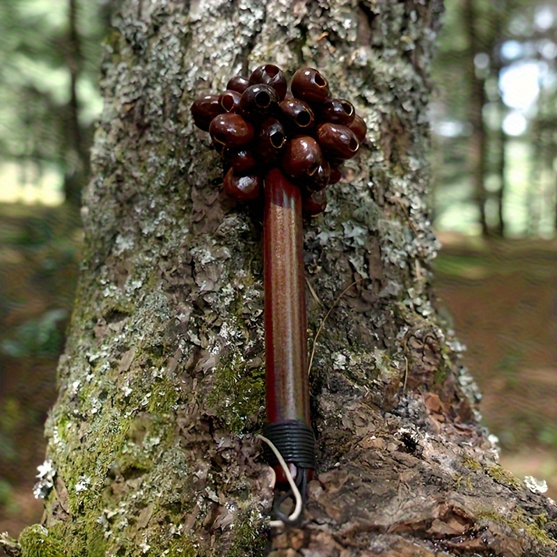 1 African Hand Shaker, Kadus Wooden Handle Fruit Shell Hand Shaker, Pleasant Sound Like Water Flow, Suitable for Healing Mind, Meditation Relaxation, Music Beginners, Enthusiasts