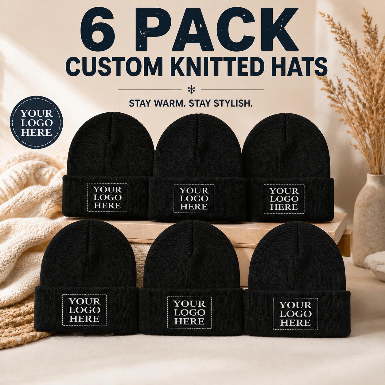 TEMU Set Of 6 Winter Warm Hats - Customizable With Photos And Text; Soft, Warm, And Suitable For Daily Winter Wear - Lightweight, Durable, And Unisex
