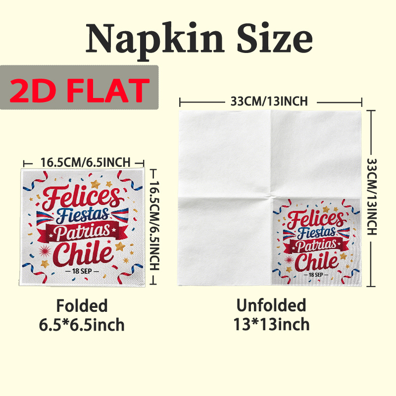 TEMU 20pcs 2d Flat Napkins, Patriotic Holiday Napkins Suitable For Restaurants, Cafes, And Homes, A Festive Atmosphere. Parties And Seasonal Festival