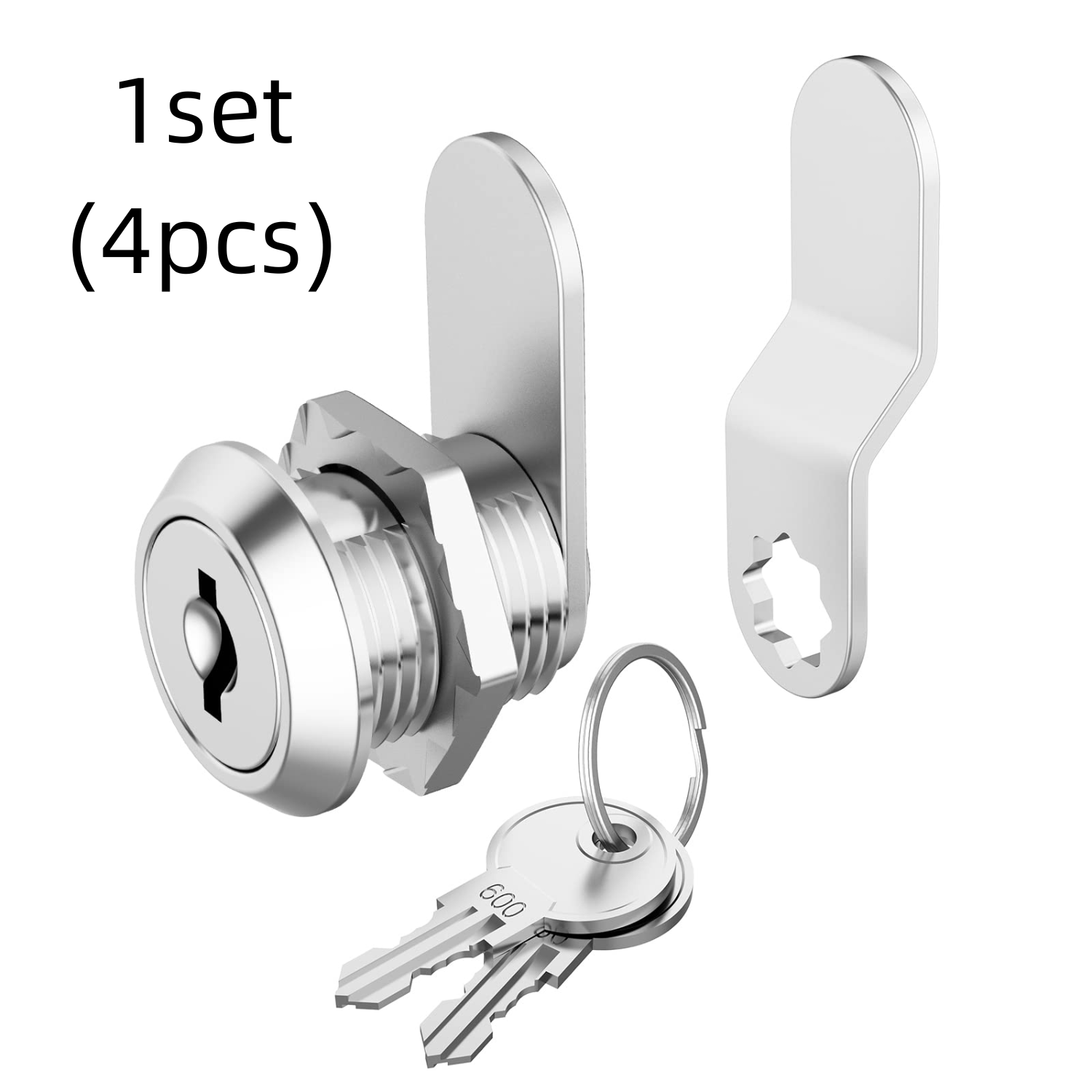 E-shop 2/1 Set Schrankschlösser mit Schlüsseln, 5/8" Kamerauswurfriegel, einfach zu installieren für Schränke, Briefkästen, Schubladen, Büromöbel,