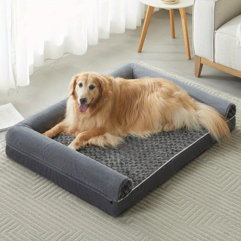 three sided protection cervical design luxury   dog bed cat bed breathable and   for   durable soft long plush Product details 5
