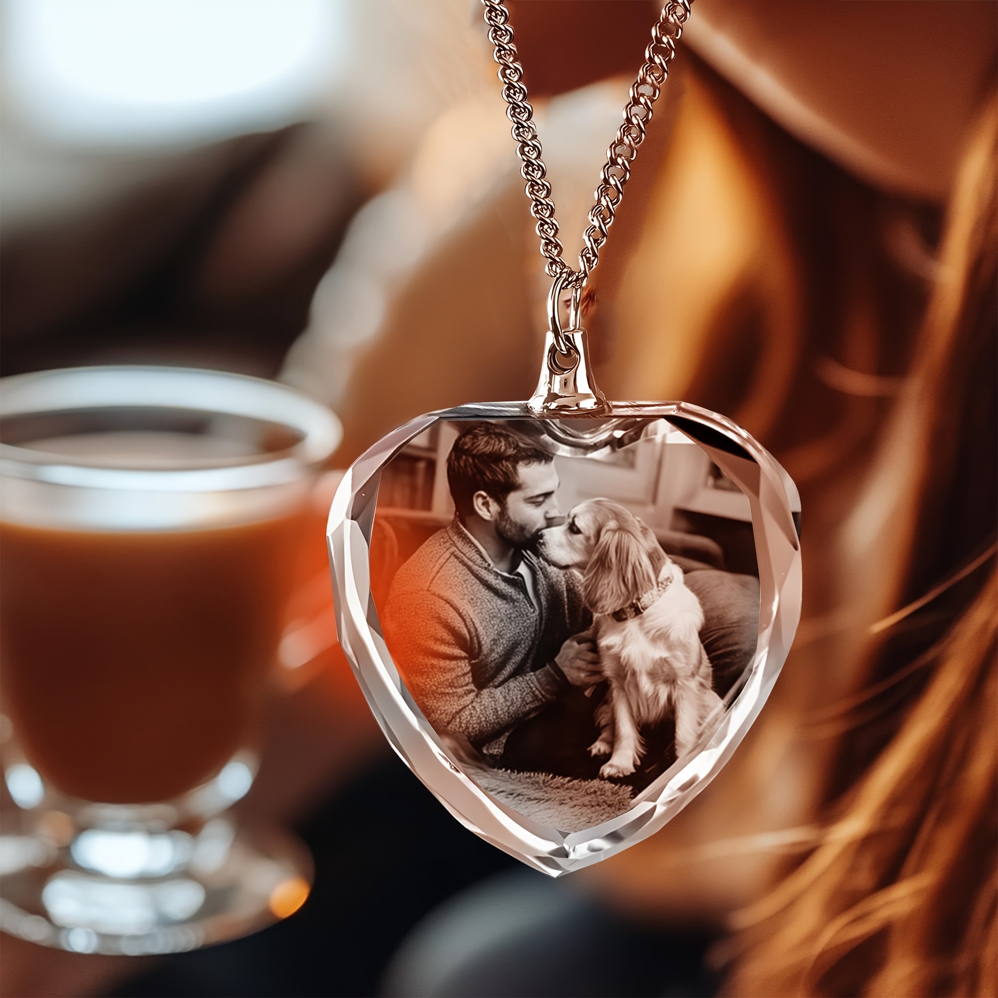 Custom Anniversary Gift Personalized Photo Pendant Necklace — Unique Keepsake