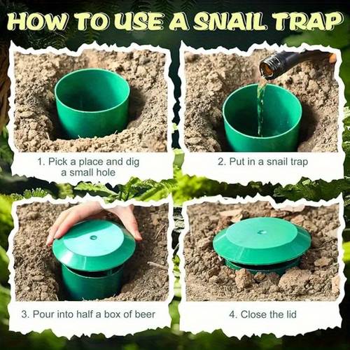 4 10pcs trap kit trap box and lid high quality slug and garden pest control reusable with lid no electricity needed suitable for yard