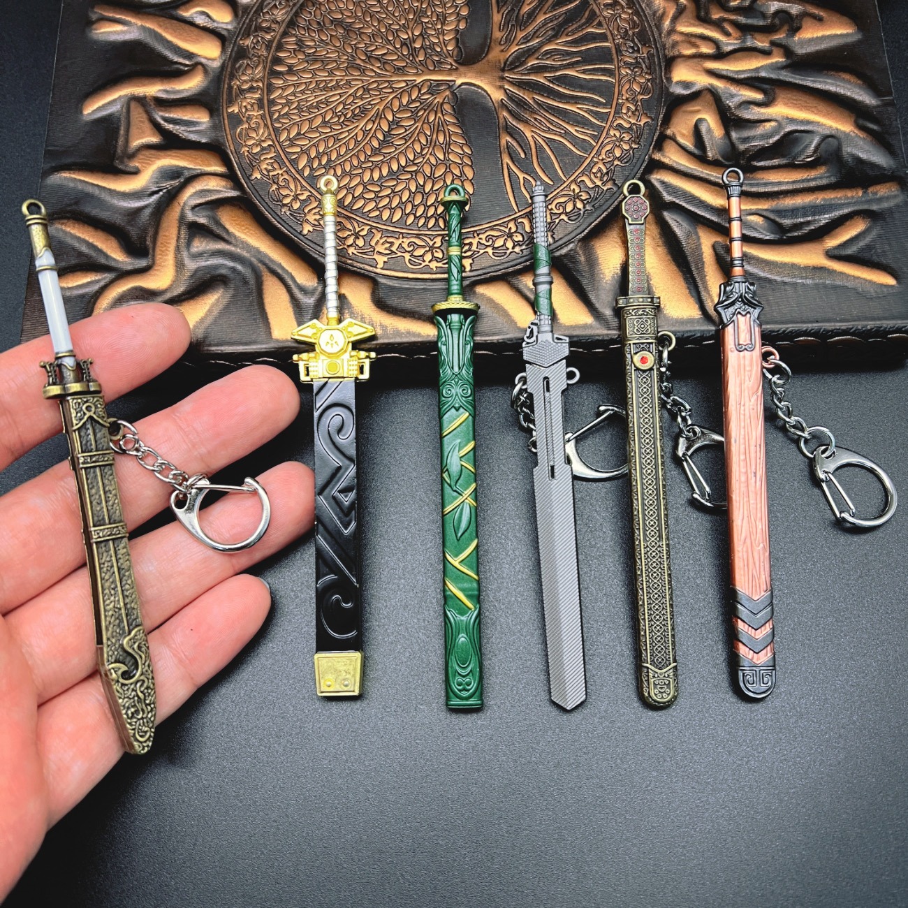 6pcs Mini Anime Alloy Figurine Keychains - Collectible Chibi-Style Character Models, Hand-Painted Style (Mass Produced Suitable for Collectors), Durable Alloy for Backpack, Birthday/Christmas Gifts for Anime Fans 14+ Years