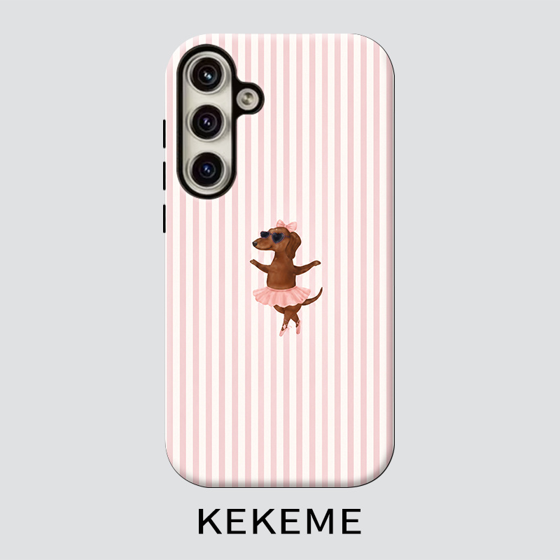 TEMU Phone Case - Kekeme Ballet Puppy 2-in-1 Case Compatible With Galaxy S26 S25 S24 S23 S22 S21 S21  S21 Fe Edge S20 A15 A16 A17 A23 A32 A34 A35 A36