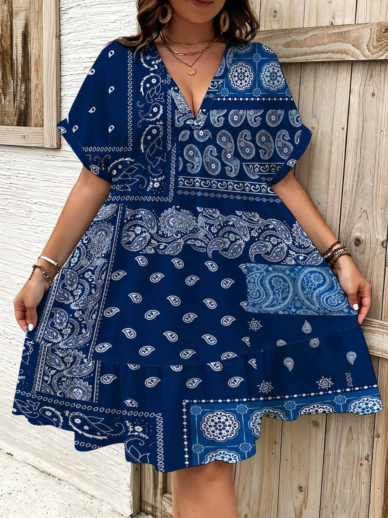 blue bandana dress Zimmermann