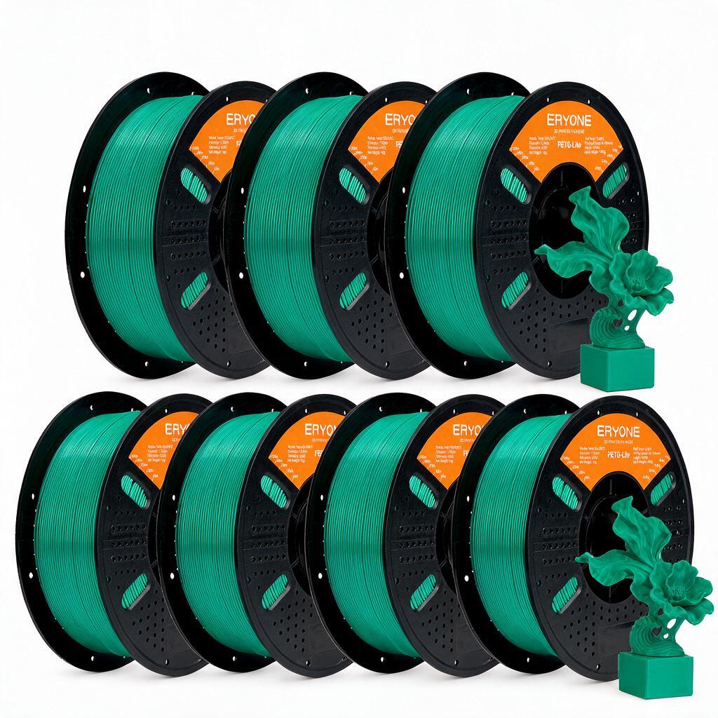 Image of Eryone Petg Lite 3d Printer Filament 1.75mm +/-0.03mm, 7 Rolls (7kg Total), , Smooth Feeding, Strong Layer , Durable And Easy Printing Material