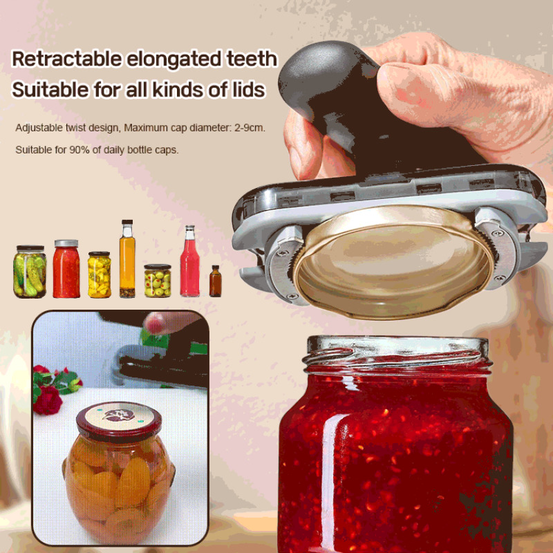 

1pc Manual Jar - Multifunctional, - For Lid , Plastic Tool For & Parties - , No-power Required