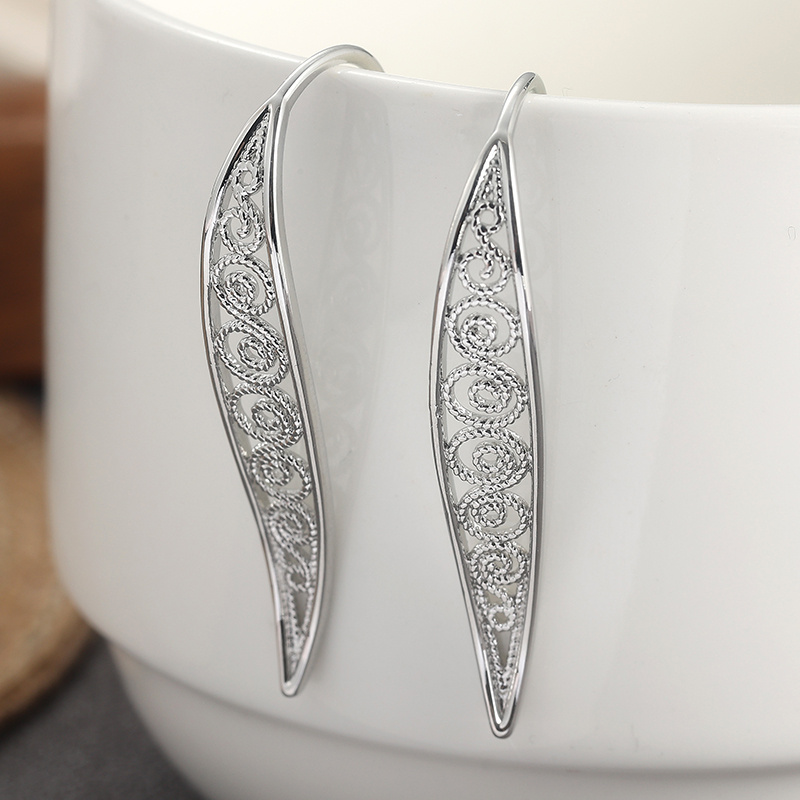 Trendy Long Earrings with Bohemian Geometric Design